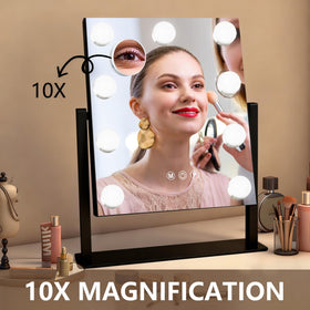 Ratsamee Makeup Mirror on a vanity with cosmetics