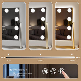 Ratsamee Portable Travel Makeup Mirror on vanity with cosmetics