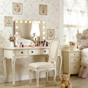 Ratsamee vanity mirror displaying three colour light settings