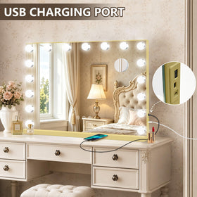 Ratsamee Vanity Mirror elegant design on a makeup desk