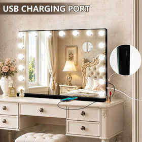 Ratsamee Vanity Mirror elegant design on makeup desk