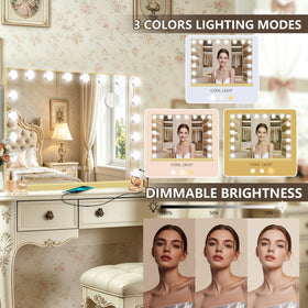 Ratsamee Vanity Mirror with 10X magnifying mirror attached