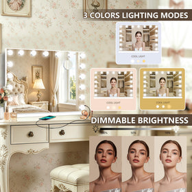 Ratsamee Vanity Mirror with 10X magnifying mirror attached