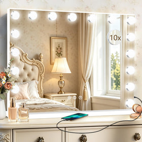 Ratsamee Vanity Mirror with makeup tools on a desk