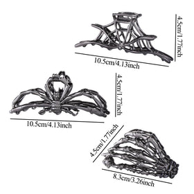 RAUIMOUR Black Spider Web Hair Clip close-up showing details