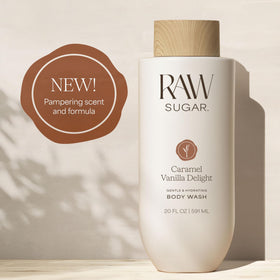RAW SUGAR Caramel Vanilla Delight Body Wash back view