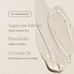 RAW SUGAR Caramel Vanilla Delight Body Wash close-up of label