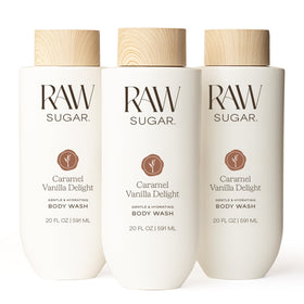 RAW SUGAR Caramel Vanilla Delight Body Wash front view