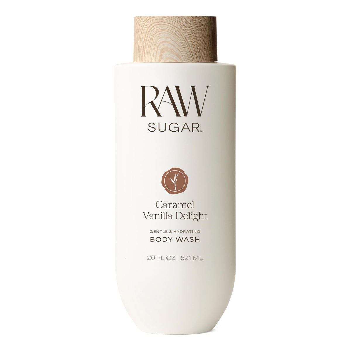 RAW SUGAR Caramel Vanilla Delight Body Wash front view