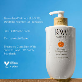 RAW SUGAR Coconut Mango Glow Hand Wash with coconut and mango