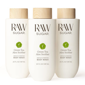 RAW SUGAR Green Tea Aloe Soother Body Wash 20 fl oz front view