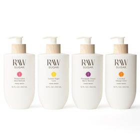 RAW SUGAR Hand Wash Variety Bundle with four bottles