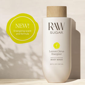RAW SUGAR Lemon Citrus Energizer Body Wash 20 Fl Oz back view