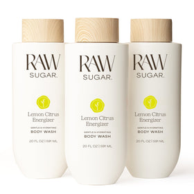 RAW SUGAR Lemon Citrus Energizer Body Wash 20 Fl Oz front view