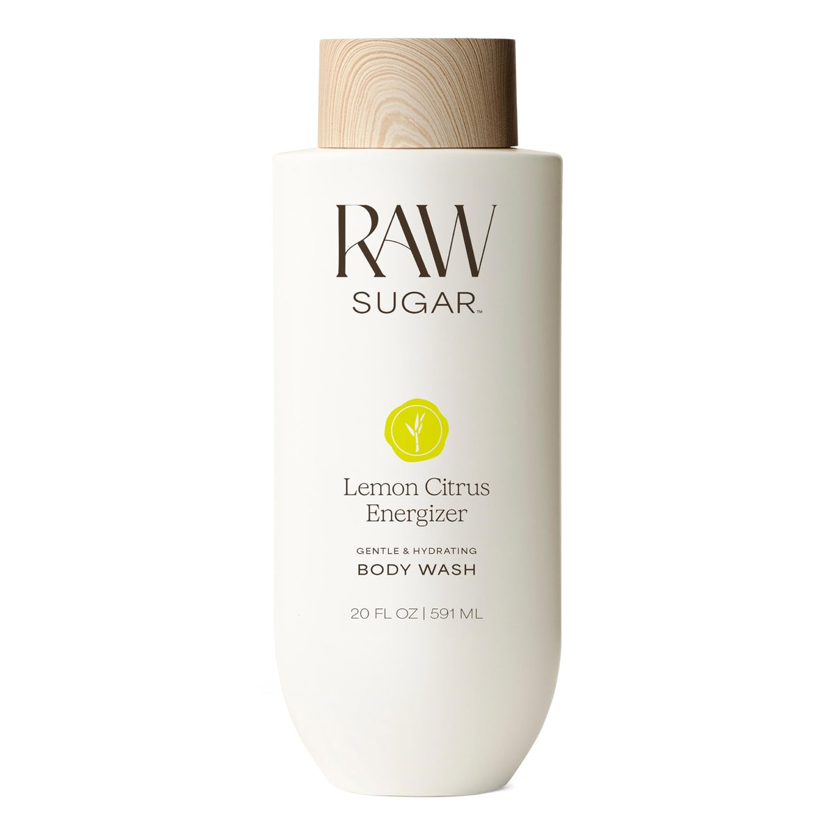 RAW SUGAR Lemon Citrus Energizer Body Wash 20 Fl Oz front view