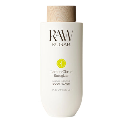 RAW SUGAR Lemon Citrus Energizer Body Wash 20 Fl Oz front view
