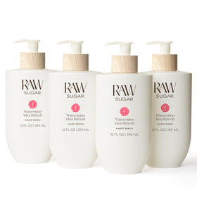 RAW SUGAR Watermelon Mint Refresh Hand Wash front view 12 Fl Oz
