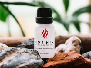 RawChemistry For Him Pheromone Infused Cologne bottle close-up