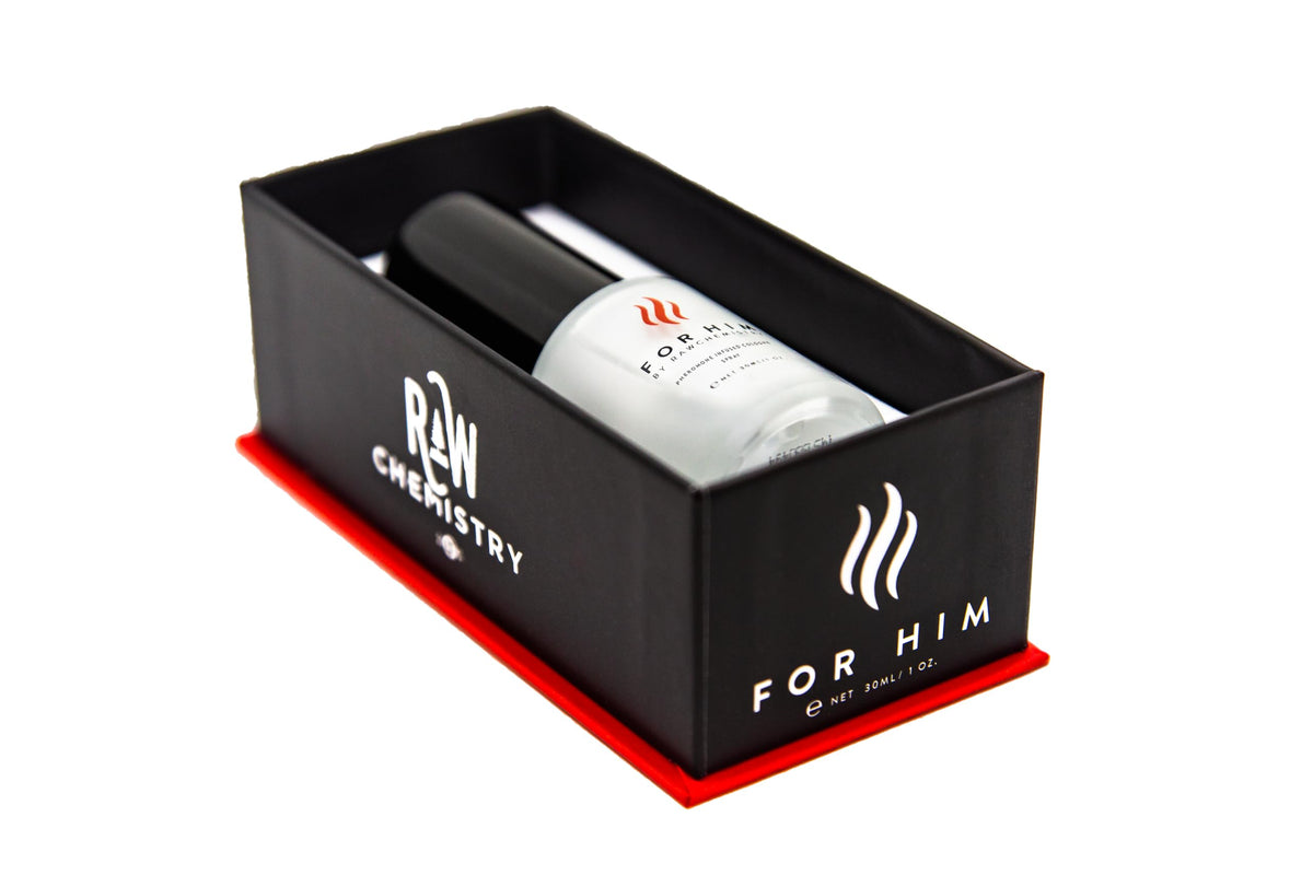 RawChemistry Pheromone Infused Men's Cologne 1 oz bottle side view