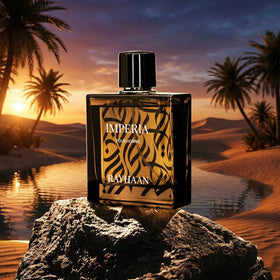 RAYHAAN Imperia Eau de Parfum in lifestyle setting on a dresser