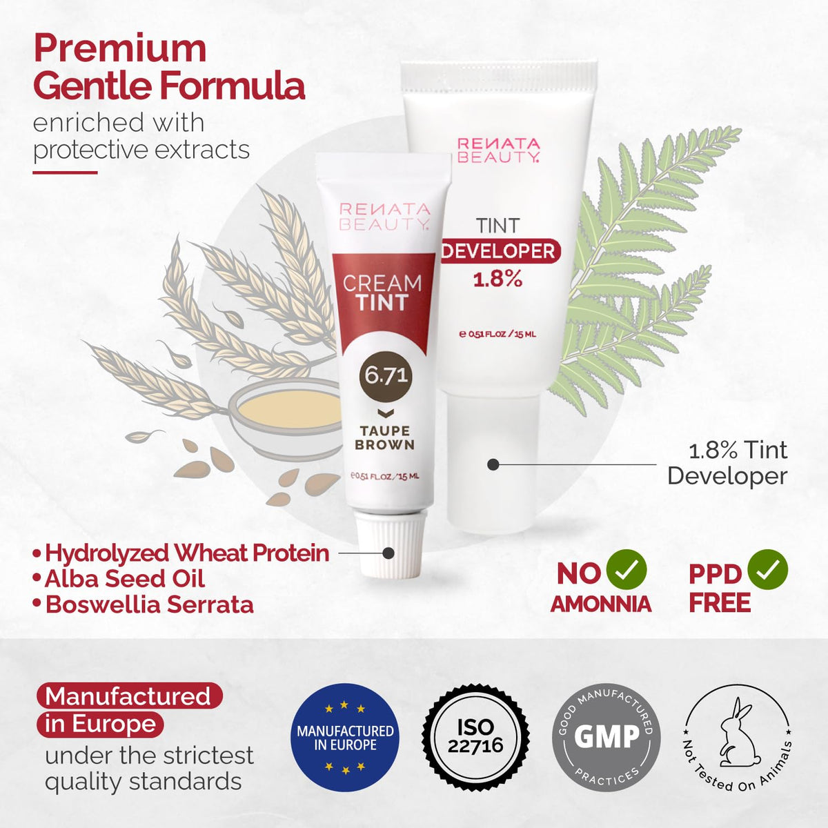RB RENATA BEAUTY Tint Kit packaging side view