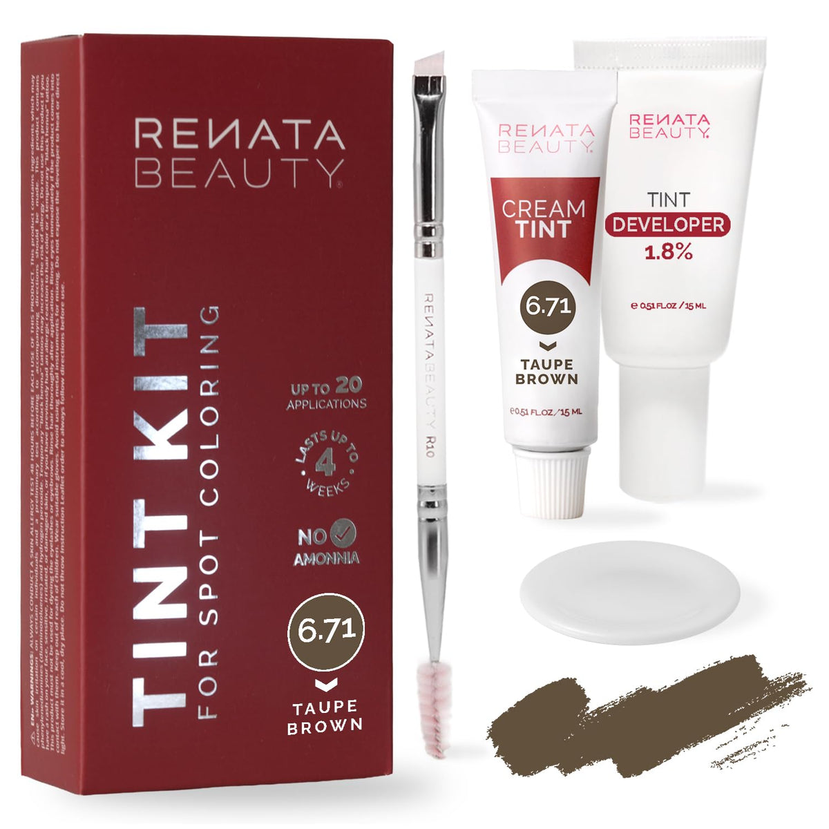 RB RENATA BEAUTY Tint Kit Taupe Brown front view