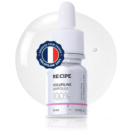 RE:CIPE Volufiline 100% Ampoule front view with dropper