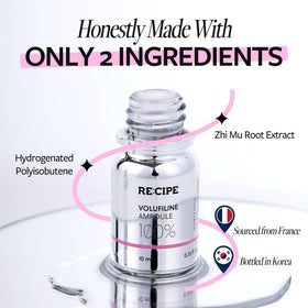 RE:CIPE Volufiline 100% Ampoule on a skincare table