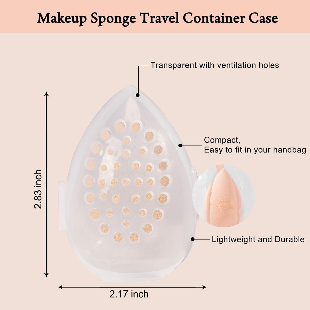 Real Perfection makeup sponges displayed on a countertop
