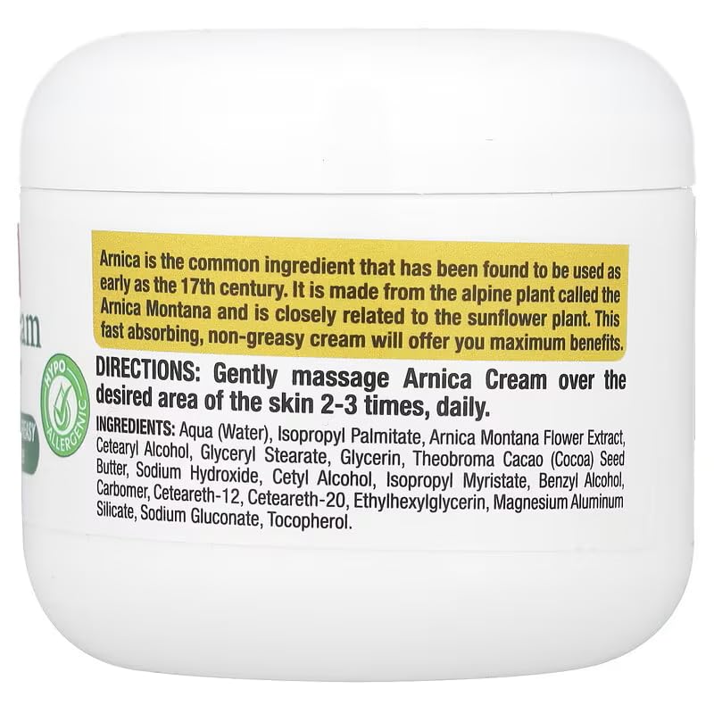 Real Relief Arnica Cream label close-up
