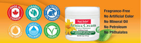 Real Relief Arnica Cream texture on skin