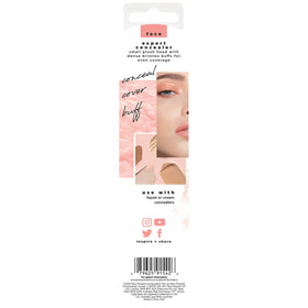 Real Techniques Expert Concealer Brush demonstrating concealer application