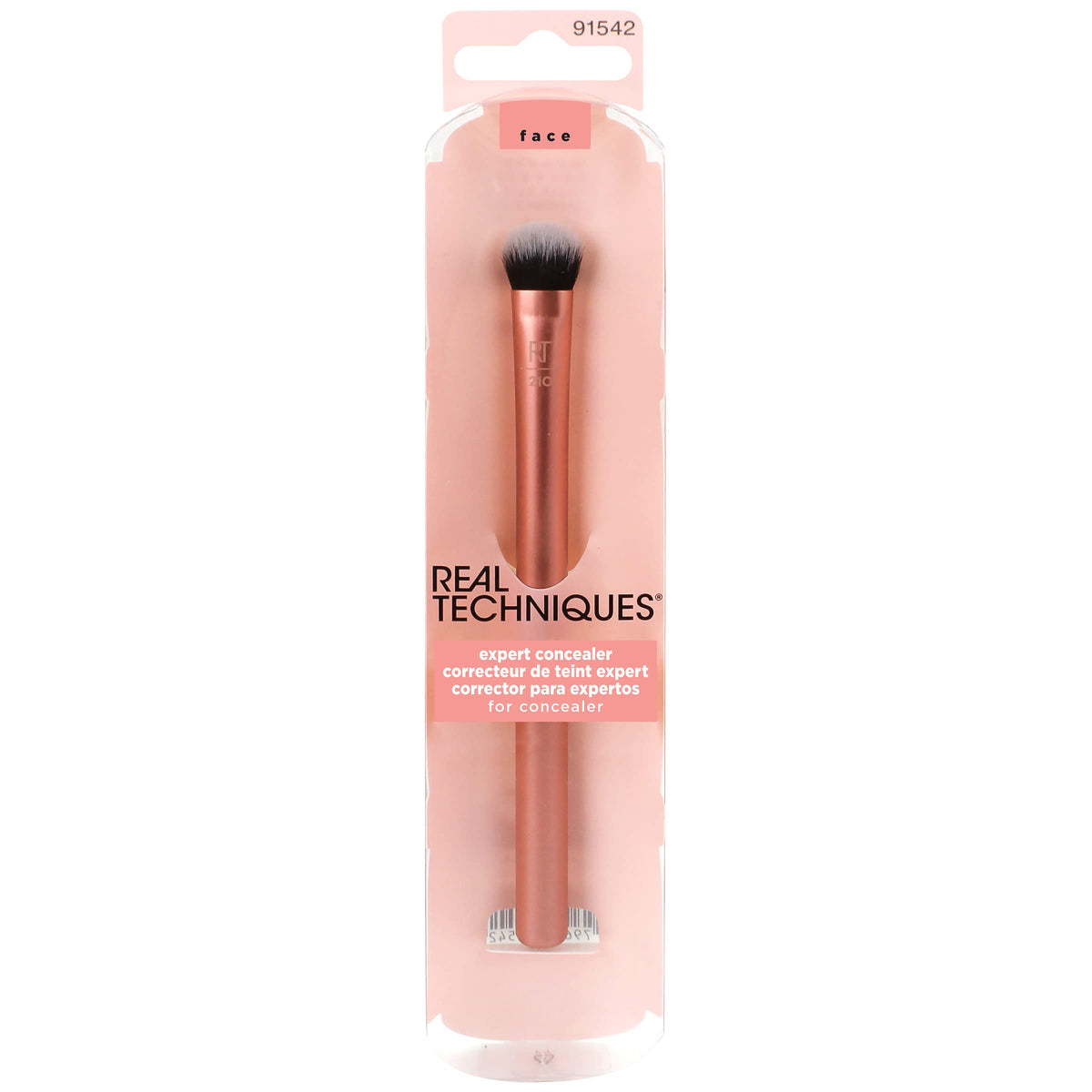 Real Techniques Expert Concealer Brush showing domed head and soft bristles