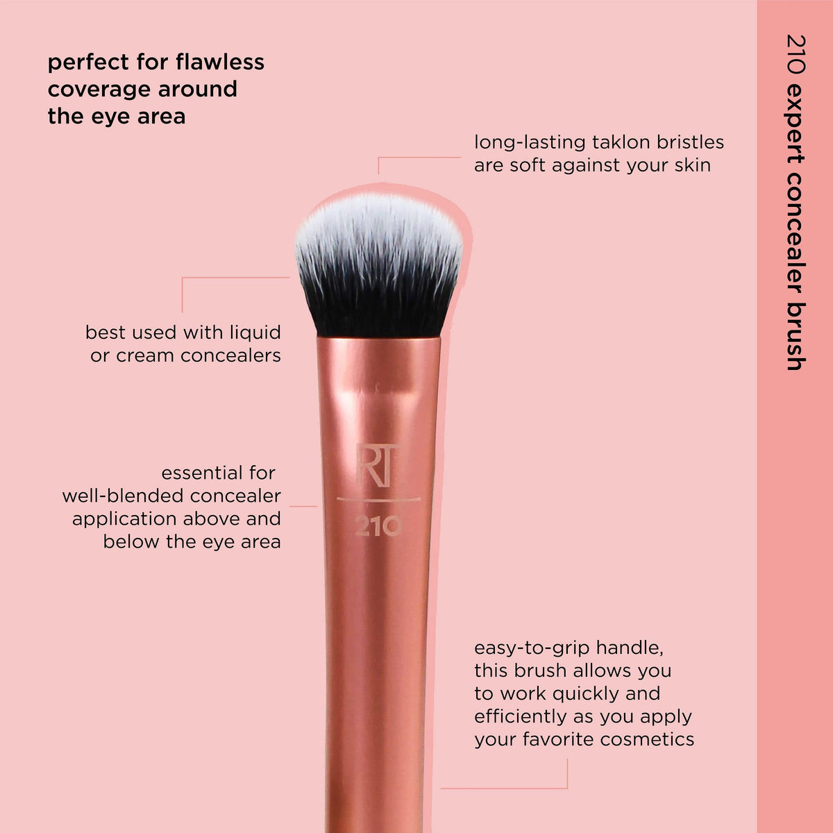 Real Techniques Expert Concealer Brush with easy-to-grip handle