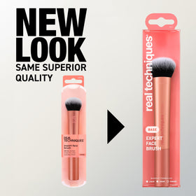 Real Techniques Expert Face Brush packaging on a flat surface