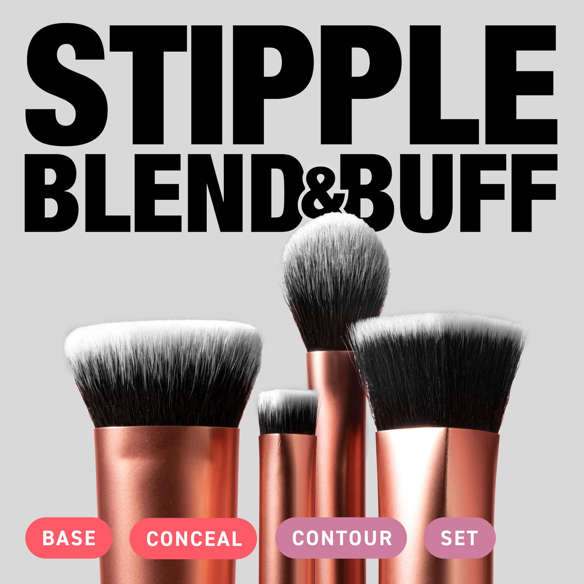 Real Techniques Face Base Set RT 257 Small Conceal Brush side view