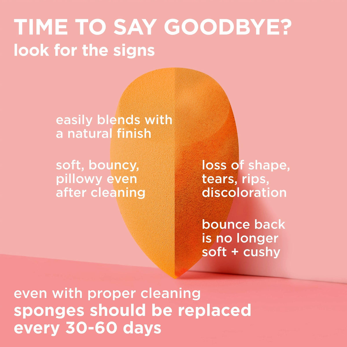 Real Techniques sponge set alongside other makeup tools