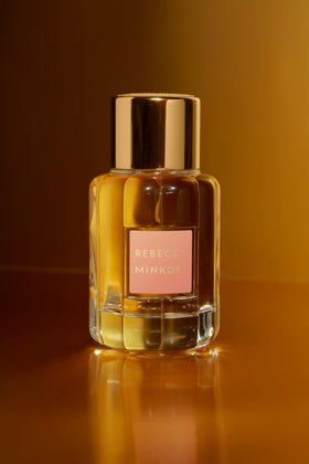 Rebecca Minkoff Blush perfume bottle with pink accents