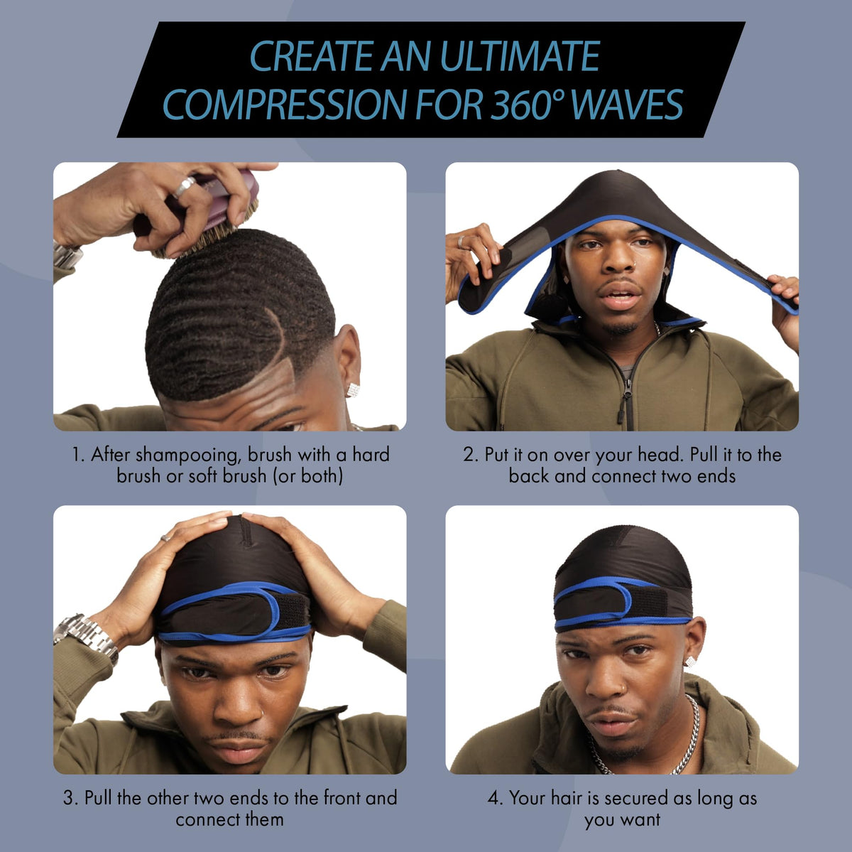 Red by Kiss durag showing snag-free edges