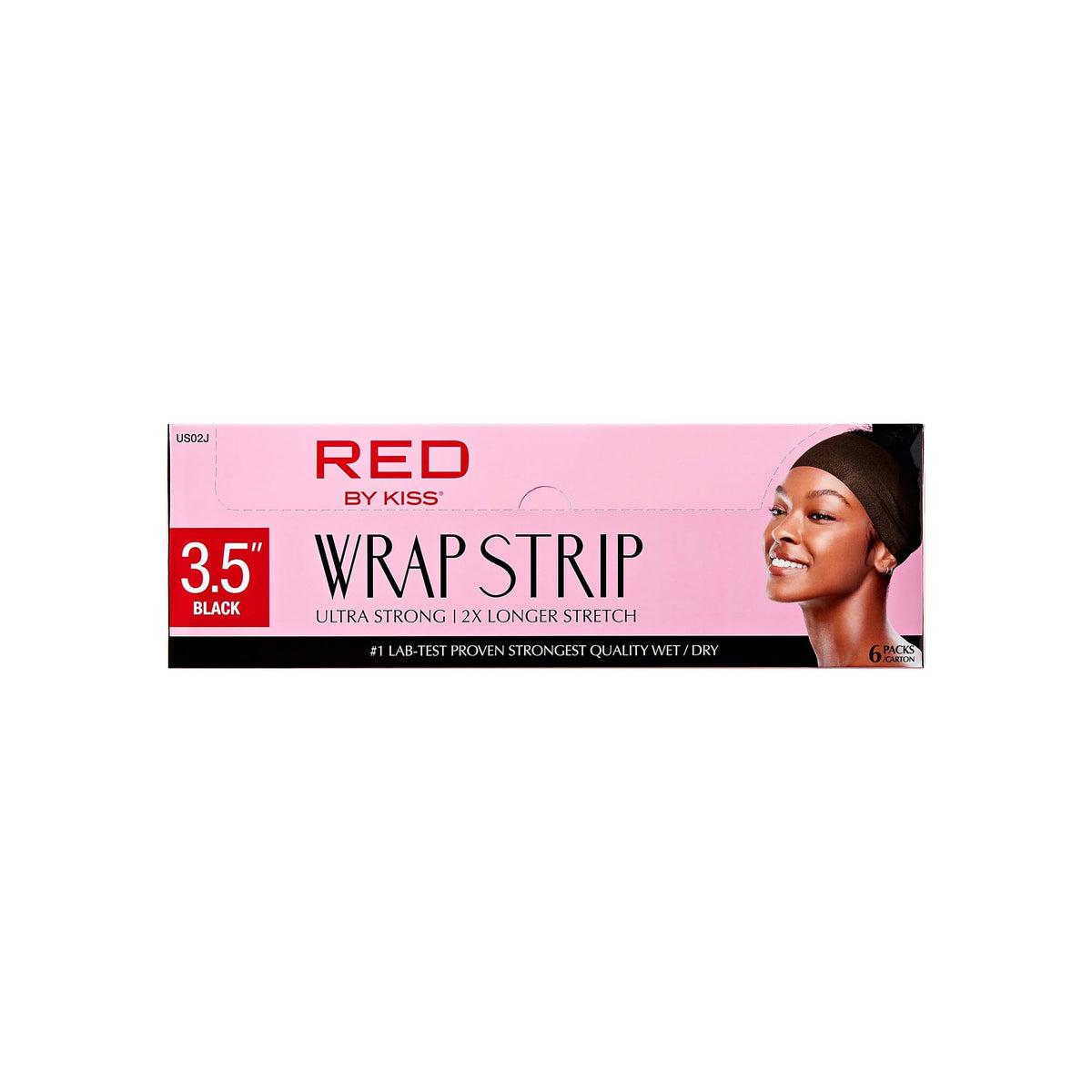 Red by Kiss Hair Wrapping Strip in use on styled hair