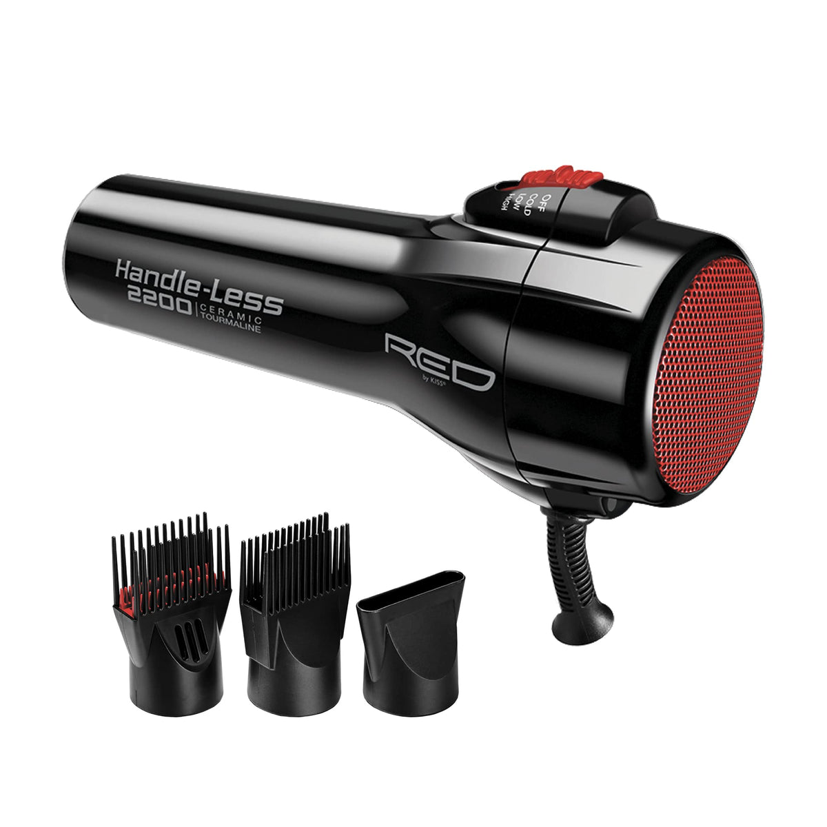Red by Kiss Handle-Less 2200W Hair Dryer front view