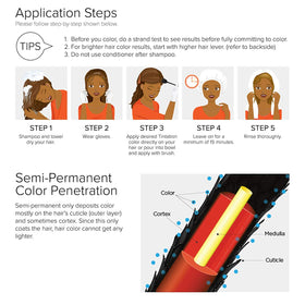 Red By Kiss Tintation hair color application scene
