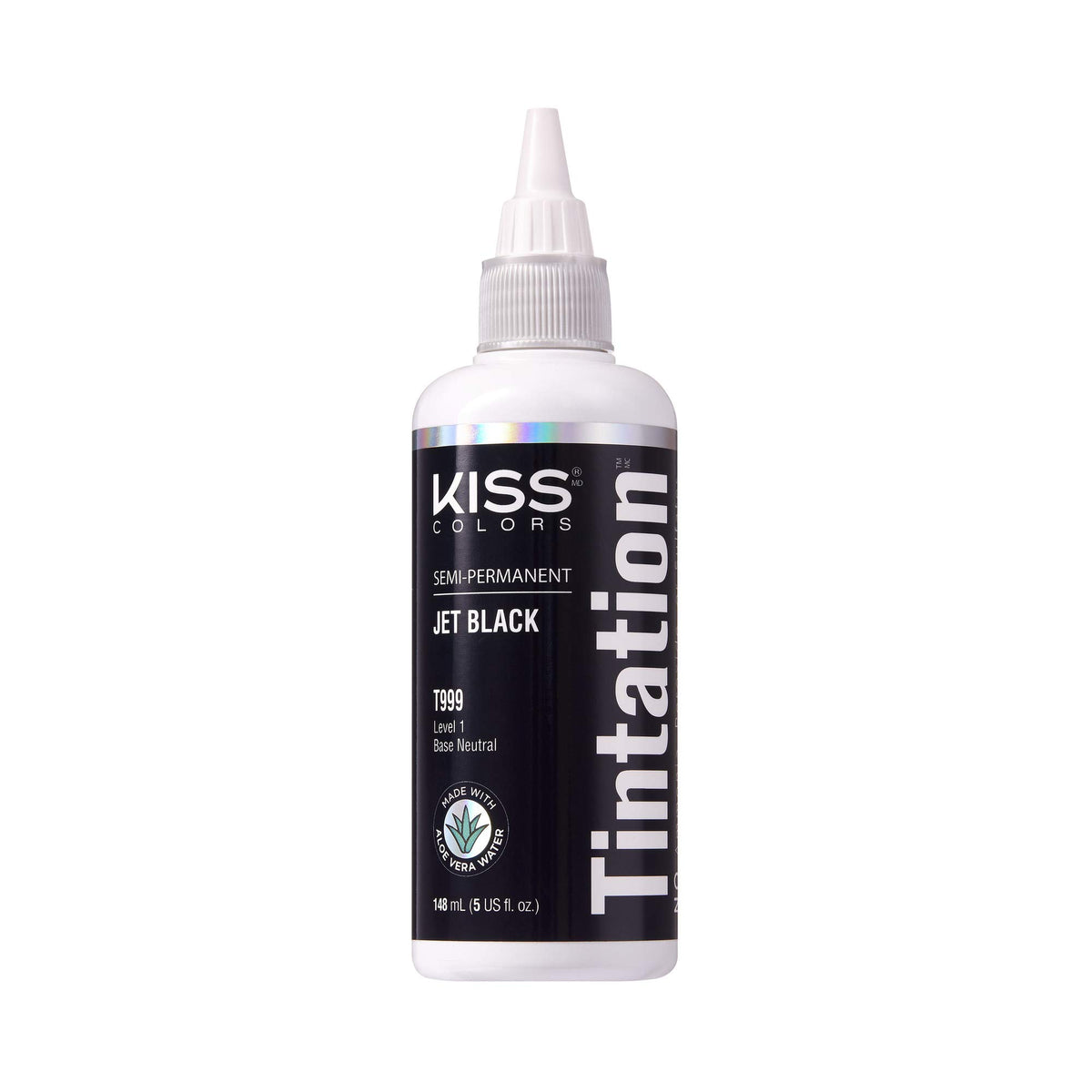Red By Kiss Tintation Semi-Permanent Hair Color Jet Black 5 Fl Oz front view