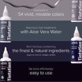 Red By Kiss Tintation Semi-Permanent Hair Color with ingredients display