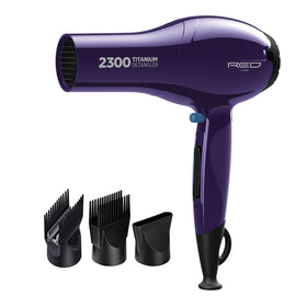 Red by Kiss Titanium 2300 Detangler Hair Dryer front view