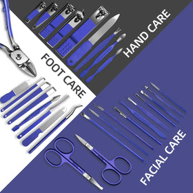 RedFlow manicure set in use, showing nail care process