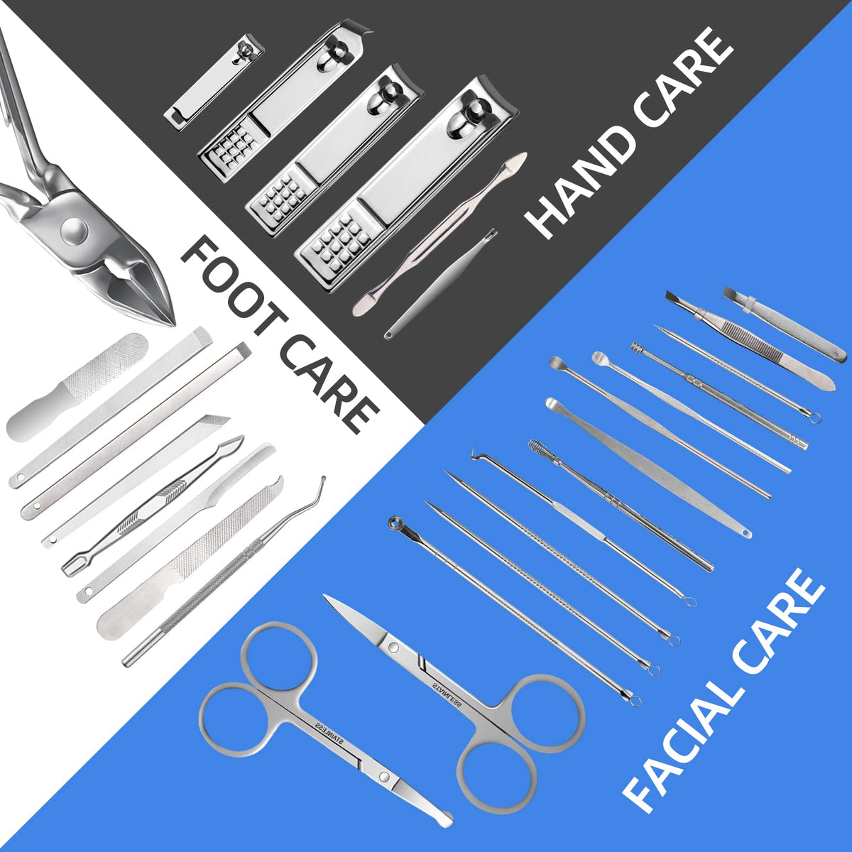 RedFlow manicure set tools for hand and foot care