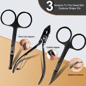 RedFlow manicure tools arranged neatly