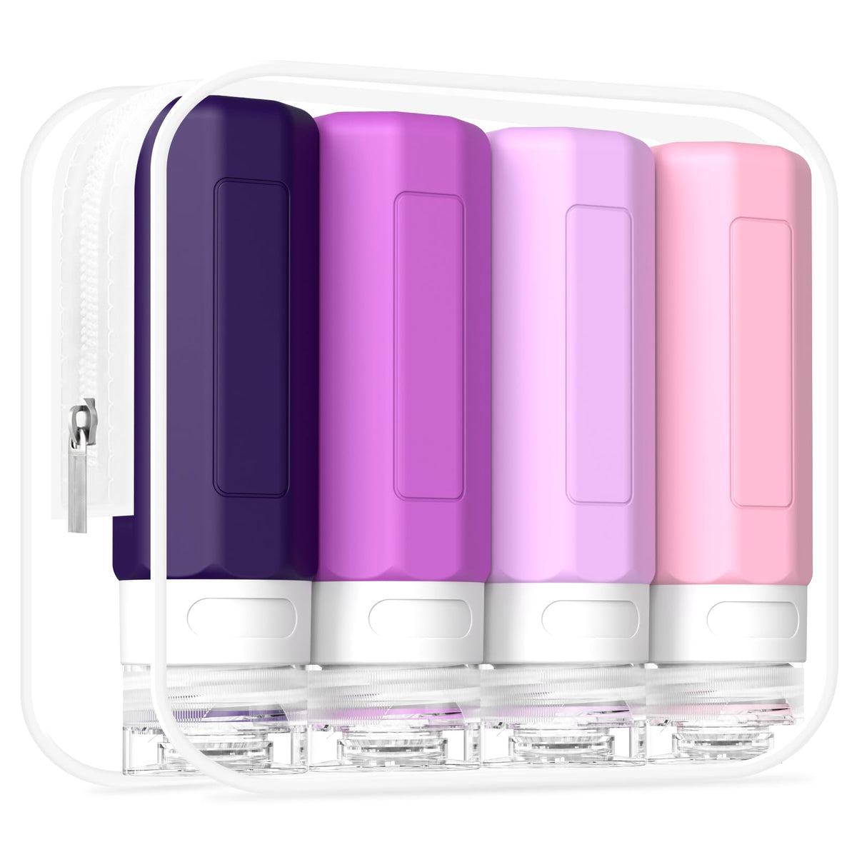 Redfly Travel Bottles 3oz silicone containers in four colours