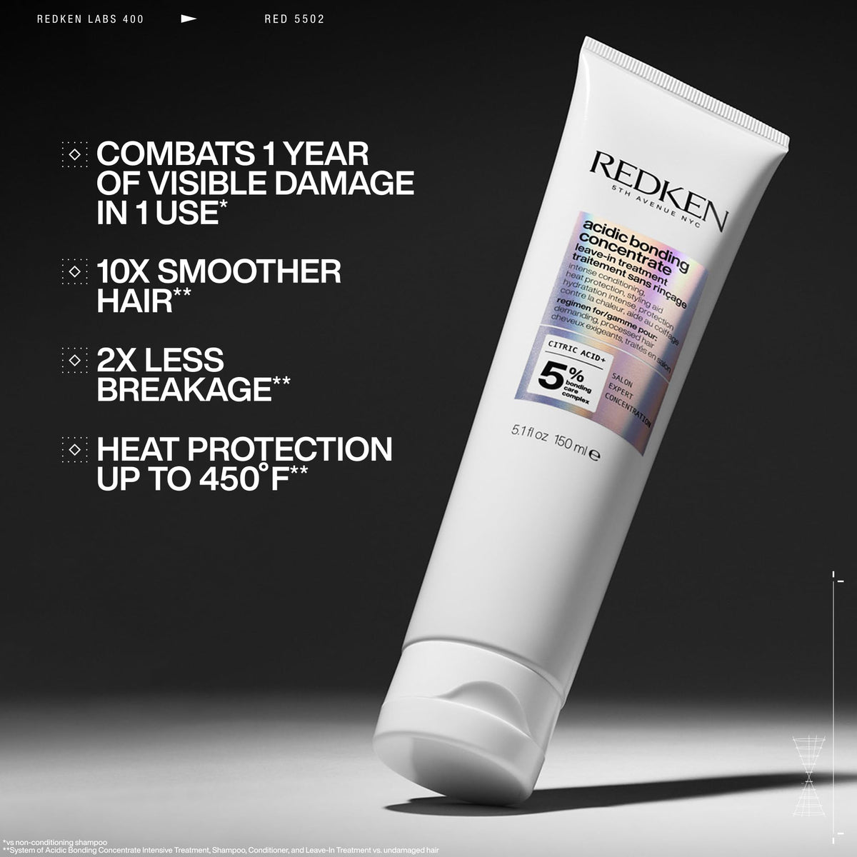 Redken Acidic Bonding Concentrate Leave-In Conditioner back view